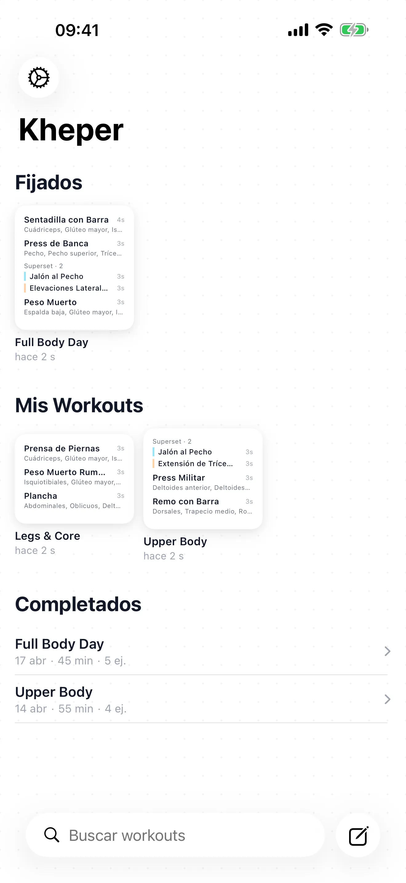 Planifica entrenos con bloques